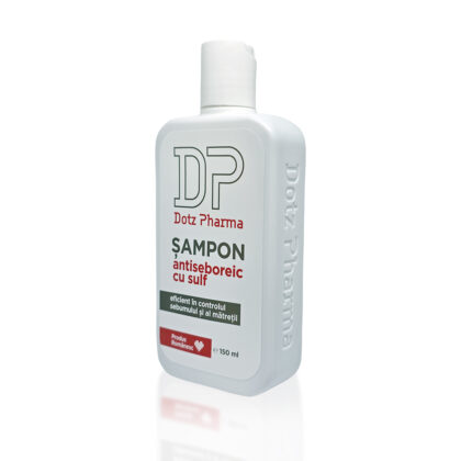 Șampon antiseboreic cu sulf, 150 ml, Dotz Pharma + CADOU Plasturi Classic x 20 buc.