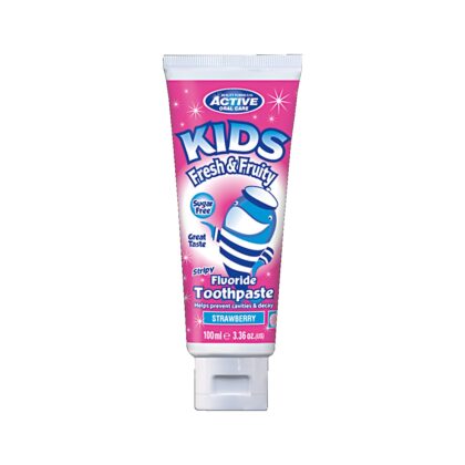 Pasta de dinti pentru copii Active Oral Care Fresh&Fruity, cu fluor, fara zahar, cu aroma de capsuni x 100ml., Beauty Formulas
