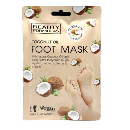 Sosete emoliere extrema pentru picioare, pentru piele aspra si obosita, cu ulei de cocos x 1 pereche, Beauty Formulas