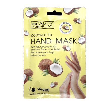 Masca pentru maini, emoliere extrema, cu ulei de cocos x 1 pereche, Beauty Formulas