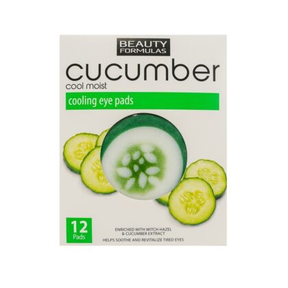 Paduri racoritoare pentru ochi cu castravete x 12 buc., Vegan - Beauty Formulas