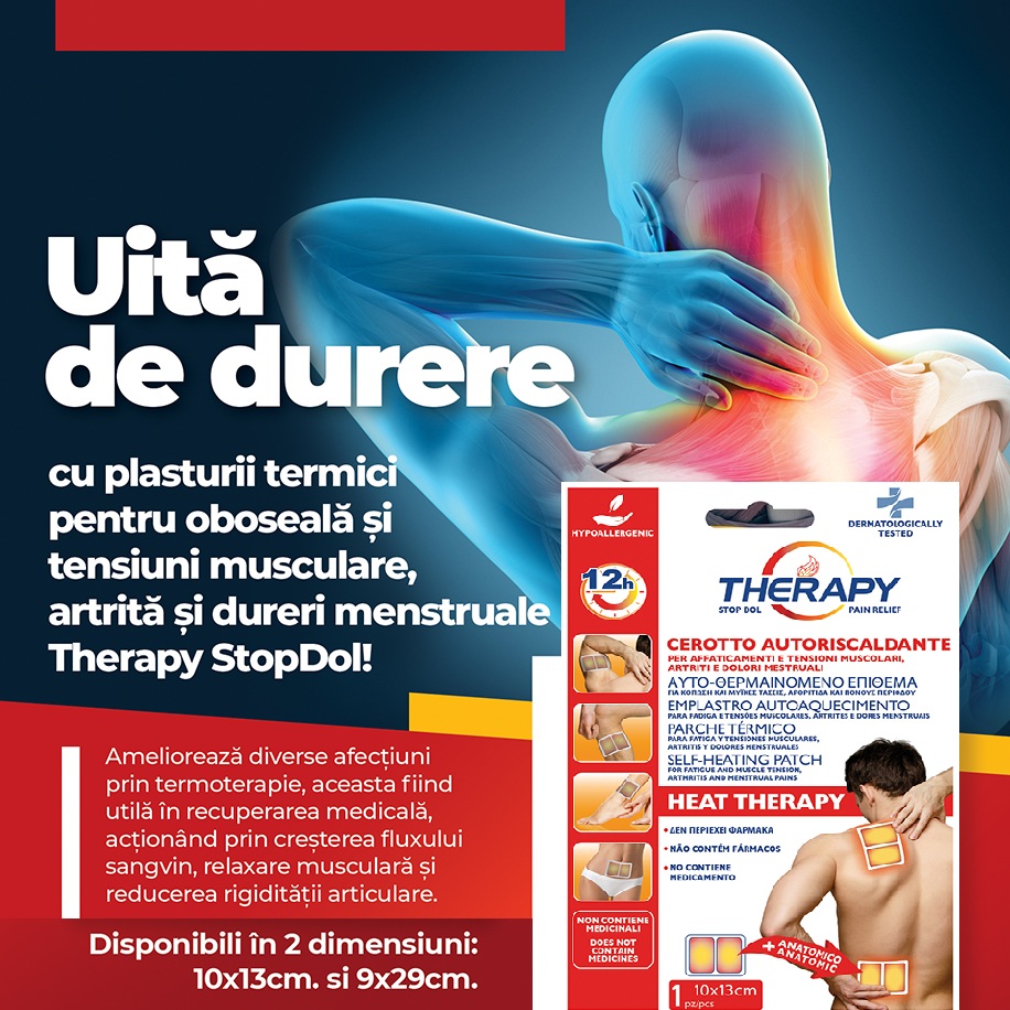 Uita de durere cu plasturii Therapy StopDol !