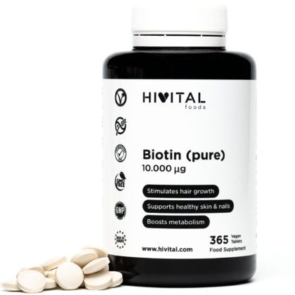 Biotina (pura) Hivital,10.000μg x 365 comprimate vegane