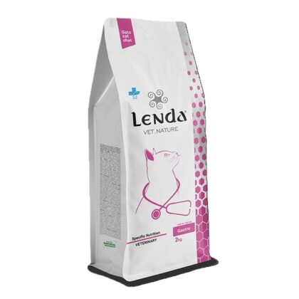 Hrana dietetica uscata pentru pisici Lenda VET CAT Gastro&Atopic x 2 kg. pentru compensarea tulburărilor digestive, a EPI și pentru reducerea tulburărilor de absorbție intestinală