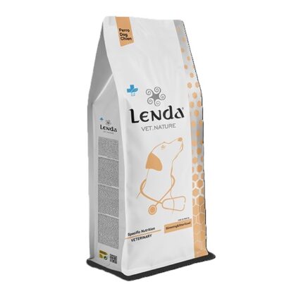 Hrana dietetica uscata pentru caini Lenda VET DOG Slimming & Sterilized x 2kg. pentru susținerea metabolismului lipidic în caz de hiperlipidemie și pentru reducerea greutății corporale excesive