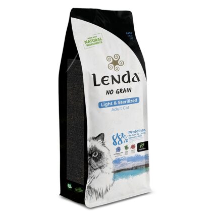 Hrana completa uscata pentru pisici tinere si adulte, castrate sau sterilizate, supraponderale sau cu tendinta de supraponderalitate, fara cereale, Lenda CAT Light & Sterilized Grain Free 2kg