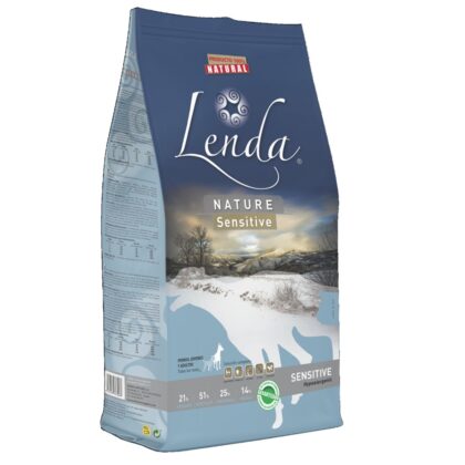 Hrană completă extrudată hipoalergenică pentru câini tineri și adulți de toate rasele cu sensibilități alimentare și probleme gastrointestinale, fara cereale, Lenda Dog Sensitive Grain Free 3kg