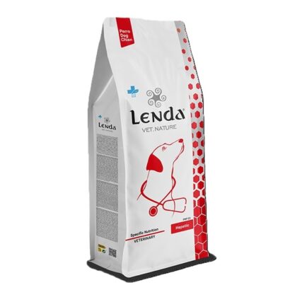 Hrana dietetică completă extrudată pentru câinii adulți indicată pentru susținerea funcției hepatice în caz de insuficiență hepatică cronică Lenda VET Dog Hepatic 2kg