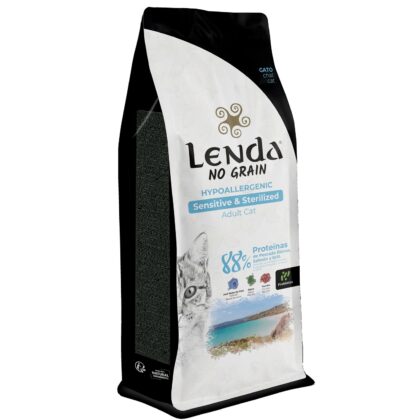 Hrana completa uscata pentru pisici tinere si adulte, sensibile si sterilizate, fara cereale, Lenda Cat Sensitive & Sterilized Grain Free 2kg